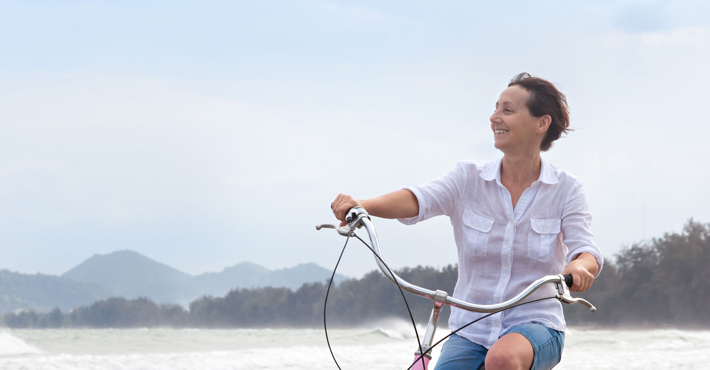 woman on bicycle