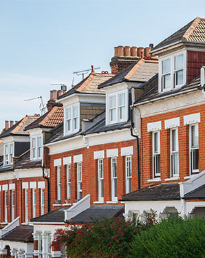 Terraced housing London street