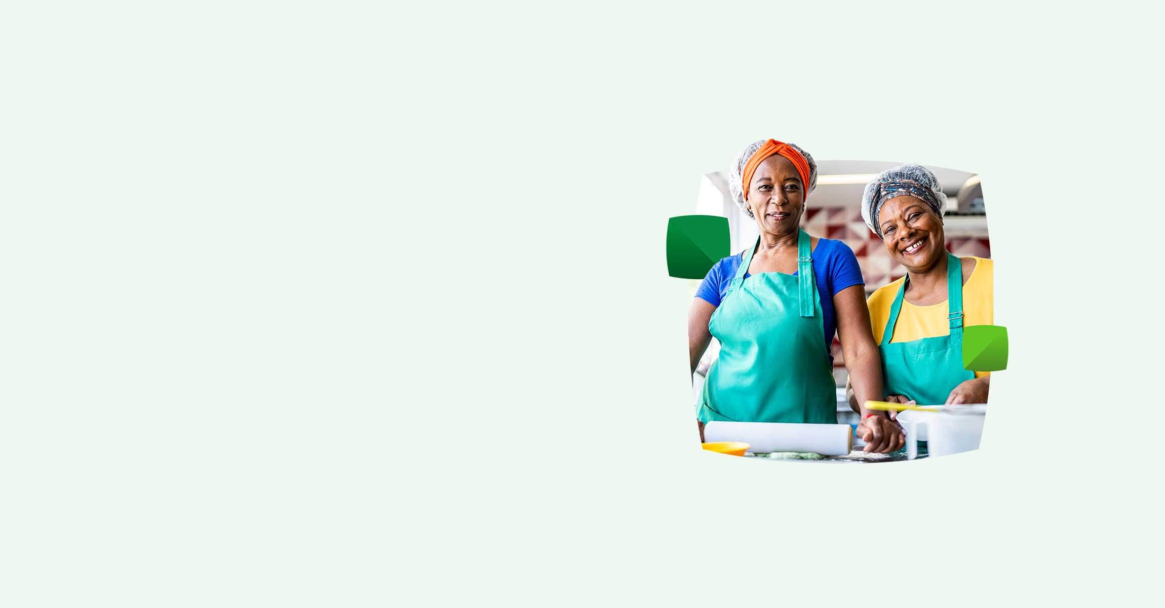 Two women in kitchen